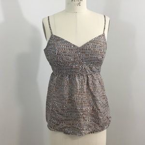 ❤️3/$29 Broadway & Broome Tank Silk Dot Print